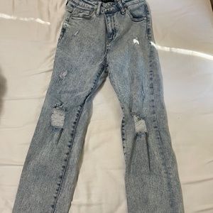 Kendall and Kylie distressed jeans